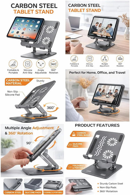Carbon Steel Tablet Stand